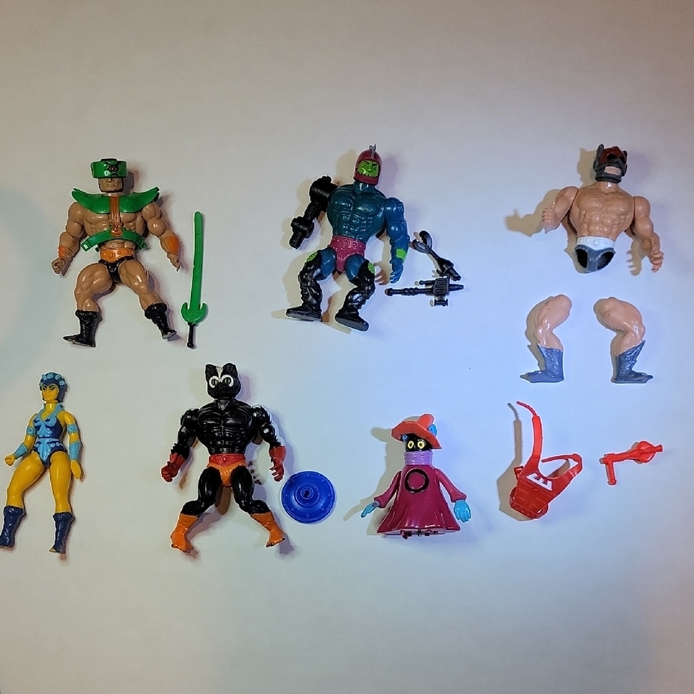 He-Man MOTU Figurines: Orko, Tri-Klops, Stinkor, Trap Jaw, Evil-Lyn, Zodac